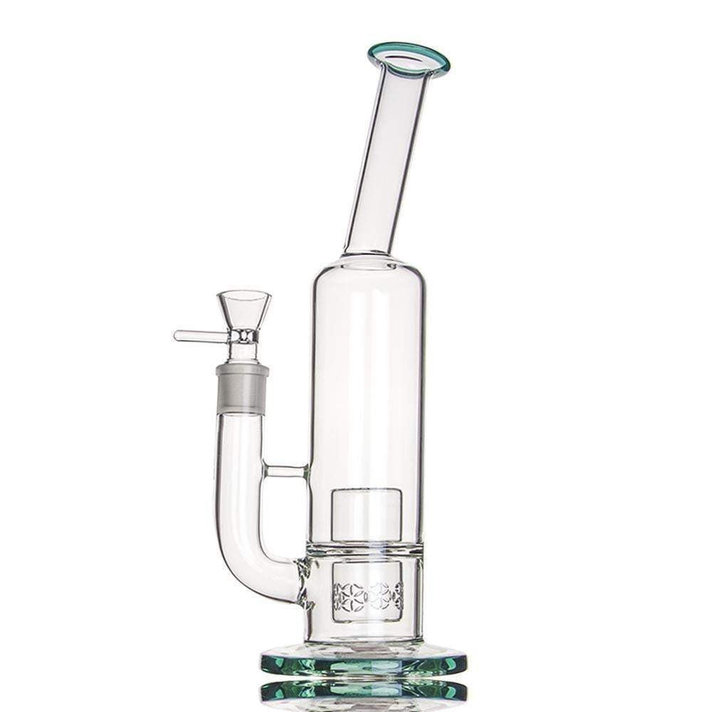 flower-beast-glass-bongs-water-pipes-with-4-seed-of-life-perc-and-1-flower-of-life-perc-188mm-joint-35cm-height-water-pipes 13" Bong with SOL to FOL