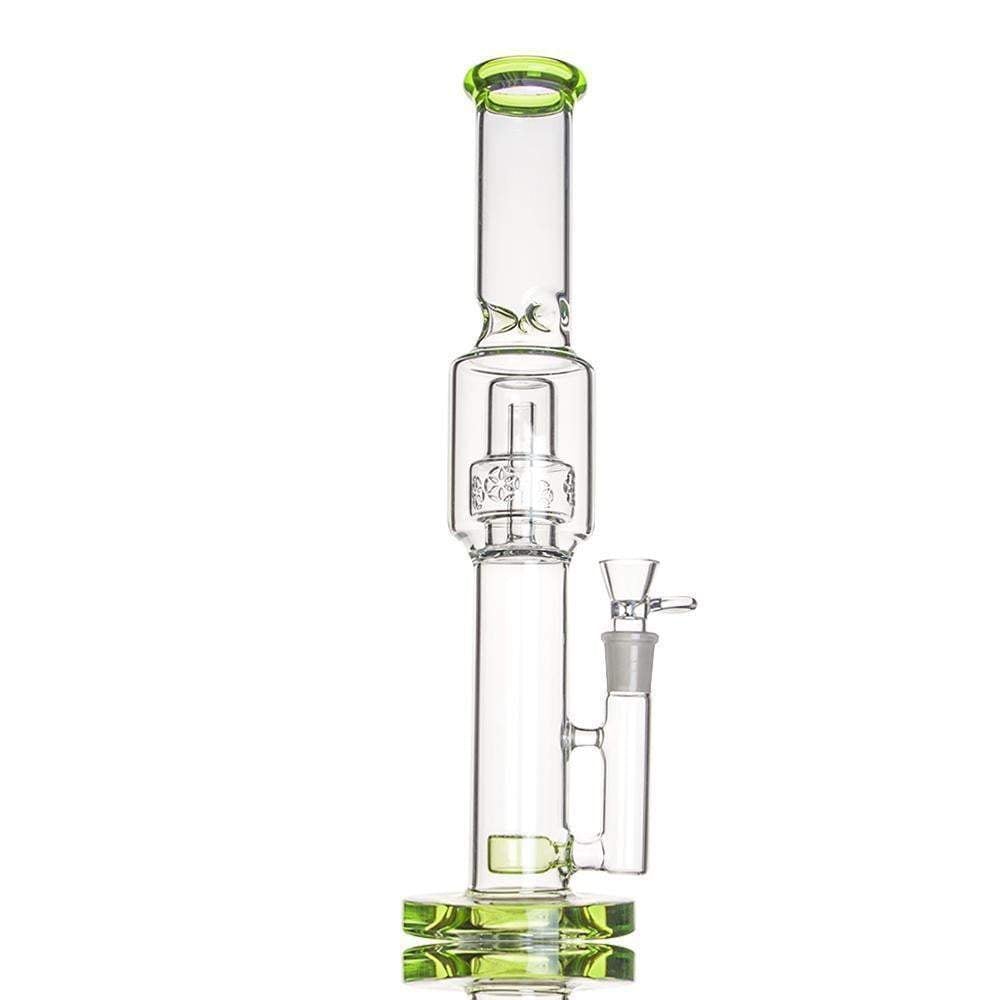 flower-king-glass-bongs-water-pipes-fol-to-sol-clean-clear-glass-water-pipes-2 16 inch Glass Bong with Flower of Life perc to Matrix perc 18.8mm
