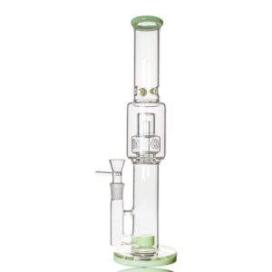 flower-king-glass-bongs-water-pipes-fol-to-sol-clean-clear-glass-water-pipes-4 16 inch Glass Bong with Flower of Life perc to Matrix perc 18.8mm