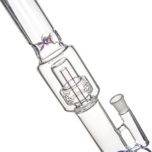 flower-king-glass-bongs-water-pipes-fol-to-sol-clean-clear-glass-water-pipes-7 16 inch Glass Bong with Flower of Life perc to Matrix perc 18.8mm