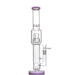 flower-king-glass-bongs-water-pipes-fol-to-sol-clean-clear-glass-water-pipes-8 16 inch Glass Bong with Flower of Life perc to Matrix perc 18.8mm