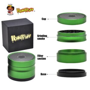 HoneyPuff™ Bluetooth Speaker 4 Layer 48mm Novelty Herb Grinder (4 Colors)
