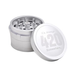 "It's Always 420 Somewhere" Grinder 4 Layer 63MM (2 Color)