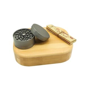 Bamboo&Wood Storage Box Cigarette Rolling Tray