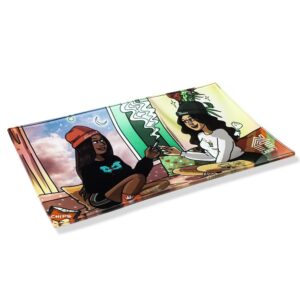 New Lady Anti Falling Glass Cigarette Rolling Tray