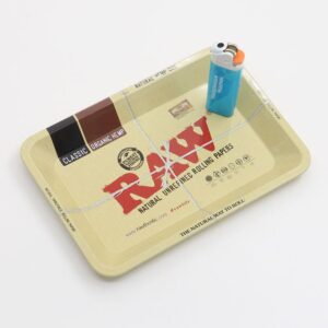 RAW Hand Rolled Cigarette Metal Rolling Tray