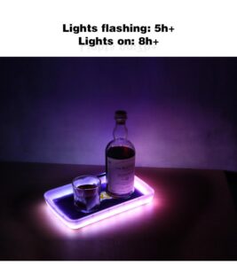 Portable LED Luminous Metal Rolling Tray