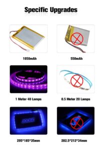 Portable LED Luminous Metal Rolling Tray