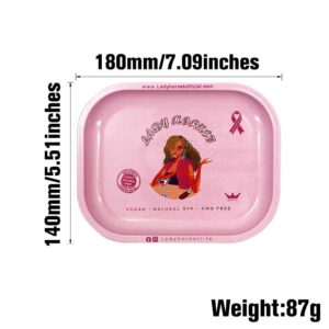 Pink Lady Tinplate Cigarette Rolling Tray