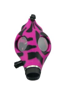 Two Tone Silicone Gas Mask Bong with Acrylic Skull Bong
