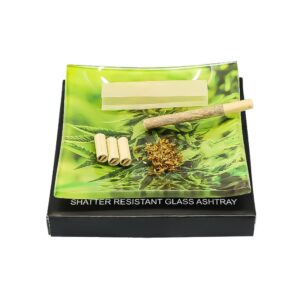 Small Square Glass Cigarette Rolling Tray