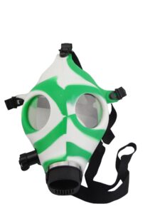 Two Tone Silicone Gas Mask Bong with Acrylic Skull Bong