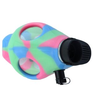 Luminous Silicone Gas Mask Bong w/ Acrylic Water Pipe
