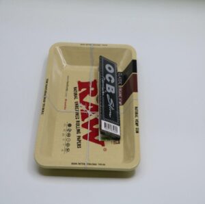 RAW Hand Rolled Cigarette Metal Rolling Tray