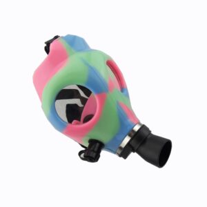 Luminous Silicone Gas Mask Bong w/ Acrylic Water Pipe