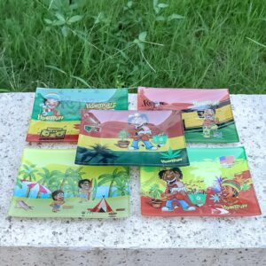 Mexico Vacation Wind Break Proof Glass Rolling Tray