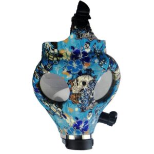 Color Printed Silicone Gas Mask Bong with Acrylic Bong