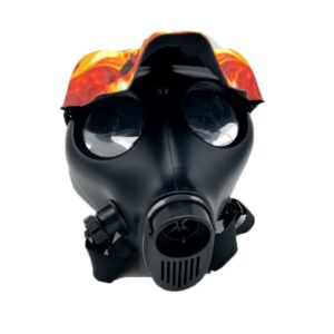 Skull Silicone Gas Mask Bong with Acrylic Water Pipe