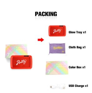 Portable LED Luminous Metal Rolling Tray