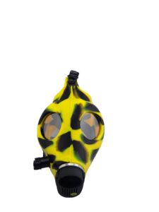 Two Tone Silicone Gas Mask Bong with Acrylic Skull Bong