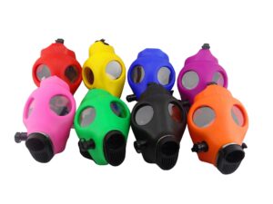 Smoking Silicone Gas Mask Bong with Acrylic Water Pipe