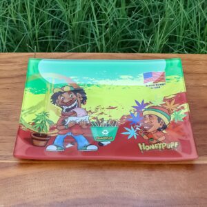 Mexico Vacation Wind Break Proof Glass Rolling Tray