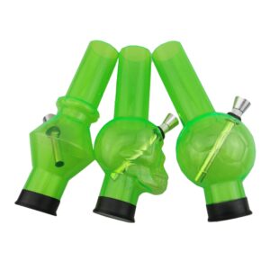 Two Tone Silicone Gas Mask Bong with Acrylic Skull Bong