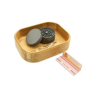 Bamboo&Wood Storage Box Cigarette Rolling Tray