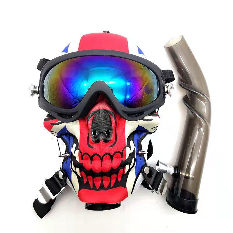 jpg_dc951977-b156-4991-b5b7-dba72fa066b6 Skull Fabric Gas Mask Bong Shades w/ Bent Water Pipe