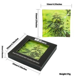 Small Square Glass Cigarette Rolling Tray