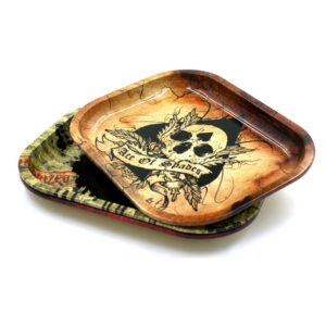 Accommodates Cigarette Metal Rolling Tray