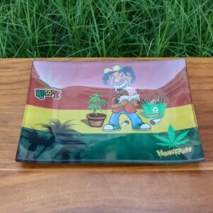 Mexico Vacation Wind Break Proof Glass Rolling Tray