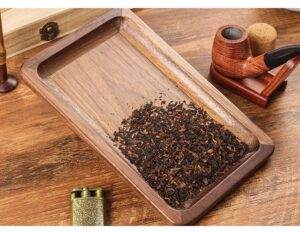 Solid Wood Walnut Storage Rolling Tray