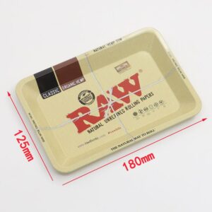 RAW Hand Rolled Cigarette Metal Rolling Tray