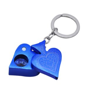 Key chain Metallic "Hearts" Poker Portable Pipe(2 Color)
