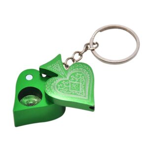 Key chain Metallic "Hearts" Poker Portable Pipe(2 Color)