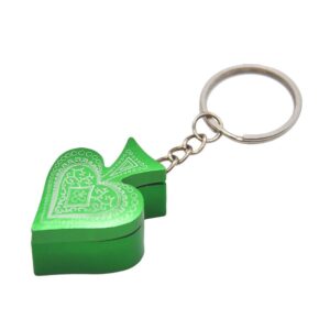 Key chain Metallic "Hearts" Poker Portable Pipe(2 Color)