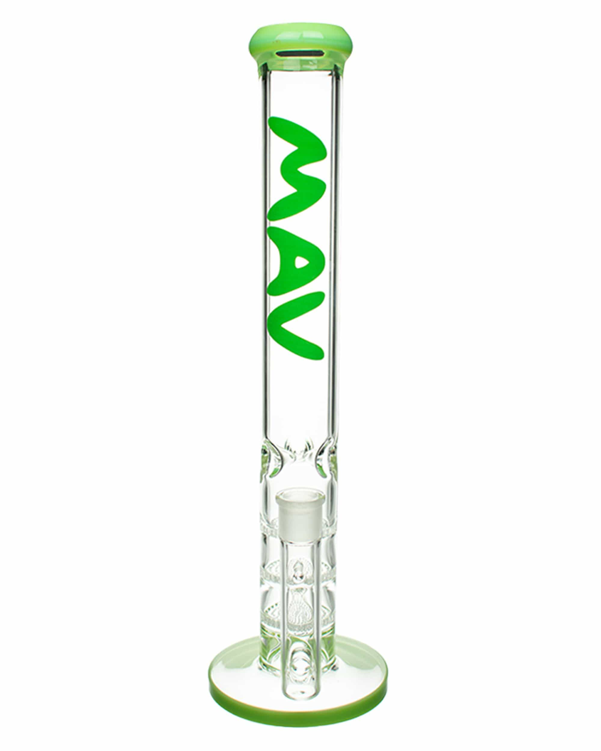 mav-glass-color-accented-triple-honeycomb-disc-straight-tube-slime-bong-33650-slime-15596034228298 Color Accented Triple Honeycomb Disc Straight Tube Bong