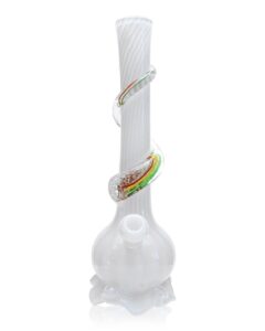 Noble Glass Medium Rasta Wrapped Soft Glass Bong