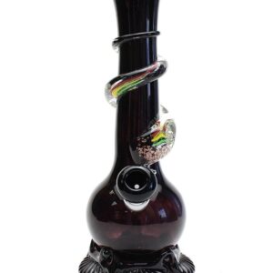 Noble Glass Small Rasta Wrapped Soft Glass Bong