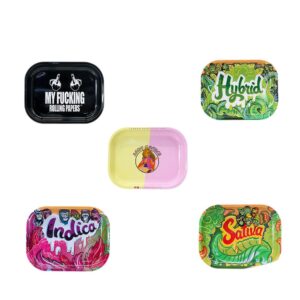 Popular Pattern Tinplate Metal Cigarette Rolling Tray