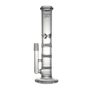 10" Straight Tube Honeycomb Perc Bong
