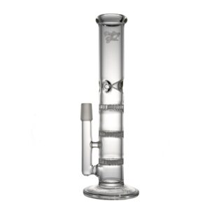 10" Straight Tube Honeycomb Perc Bong