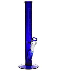 pure-glass-14-deluxe-straight-tube-blue-bong-ss-1816-15449381732426 14" Deluxe Straight Tube