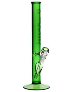pure-glass-14-deluxe-straight-tube-green-bong-ss-1820-15449379438666 14" Deluxe Straight Tube