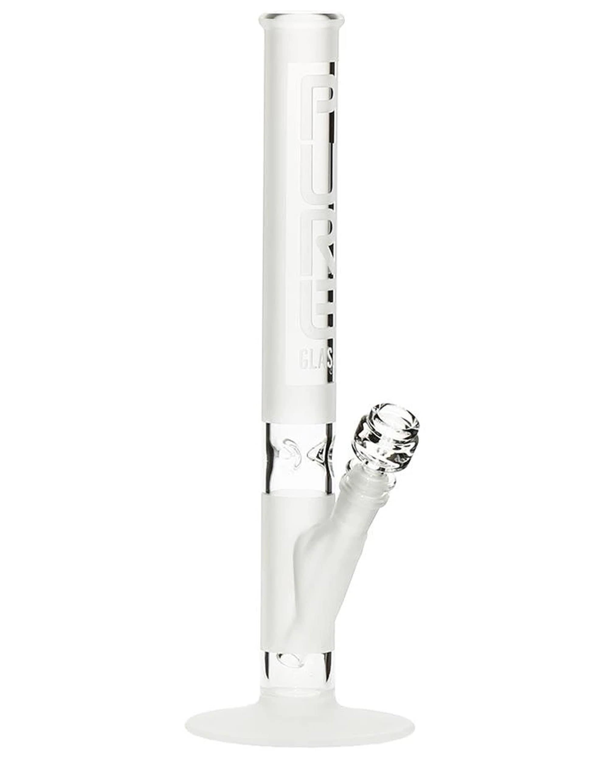 pure-glass-14-deluxe-straight-tube-white-frost-bong-ss-1818-15449379405898 14" Deluxe Straight Tube