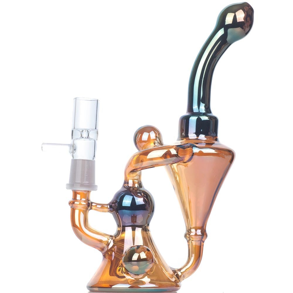 recycler_dab_rig_-_heady_wax_rigs_for_sale_-_puffing_bird_1 8" Gradient Recycler Dab Rig