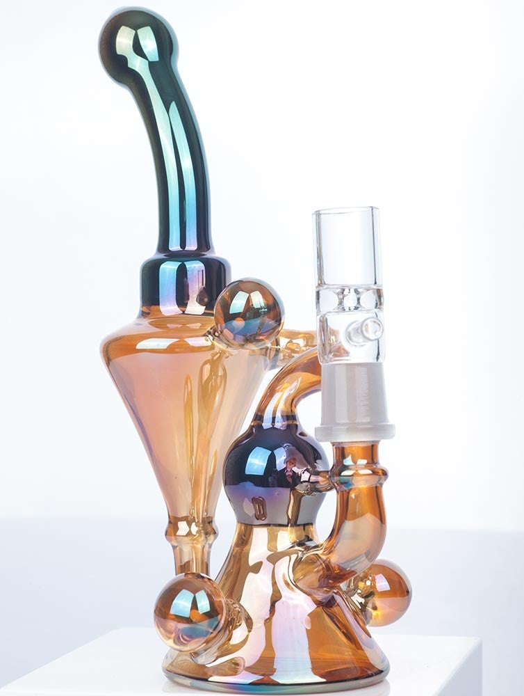 recycler_dab_rig_-_heady_wax_rigs_for_sale_-_puffing_bird_5 8" Gradient Recycler Dab Rig