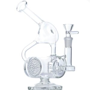 9" Clear Glass Multi Perc Dab Rig
