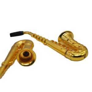 Saxophone Metallic Novelty Pipe - Stoner Gifts